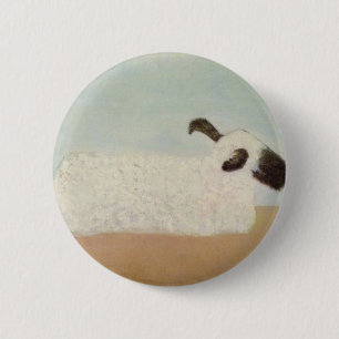 Macaron Rond 5 Cm Moutons (par Milton Avery)