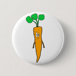 Macaron Rond 5 Cm Mr.Carrot dans le blanc