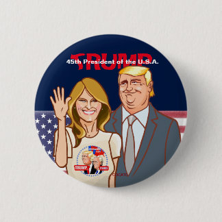 Macaron Rond 5 Cm Mr. Trump & Mrs.Melania.pence.President of theU.S.