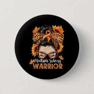 Macaron Rond 5 Cm Ms Multiple Sclerosis Guerrier Sensibilisation Ora