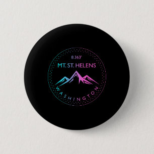 Macaron Rond 5 Cm Mt. St. Helens Washington Randonnée Alpinisme