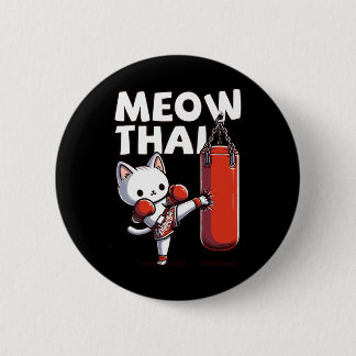Macaron Rond 5 Cm Muay Thai Cat Meow Thai