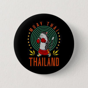 Macaron Rond 5 Cm Muay Thai Thaïlande Poing Anneau Genou Technique d
