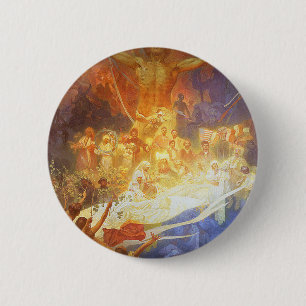 Macaron Rond 5 Cm Mucha - apothéose des Slaves