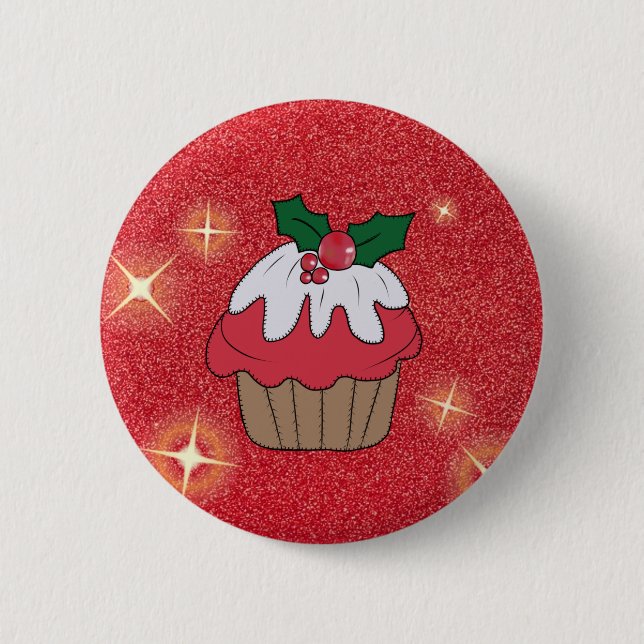 Macaron Rond 5 Cm Muffin de Noël (Devant)