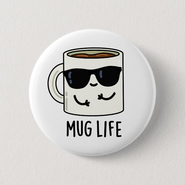 Macaron Rond 5 Cm Mug Life amusant Mug Pun (Devant)