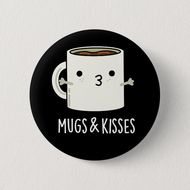 Macaron Rond 5 Cm Mugs Et Baisers Drôle Mug Pun Dark BG (Devant)
