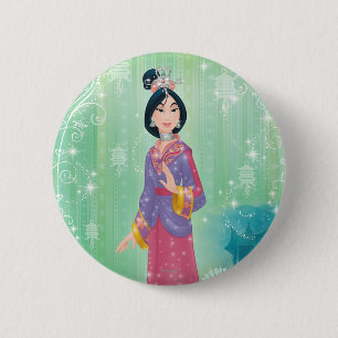 Macaron Rond 5 Cm Mulan Princess
