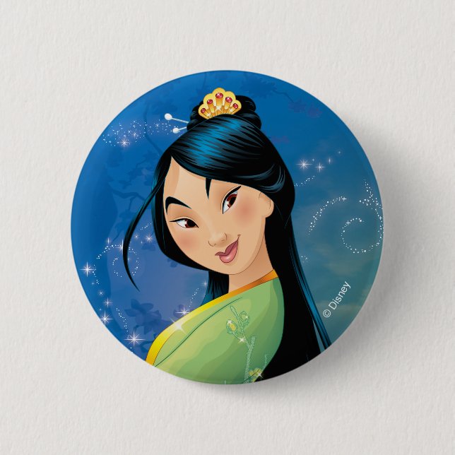 Macaron Rond 5 Cm Mulan | Rêveur sans peur (Devant)