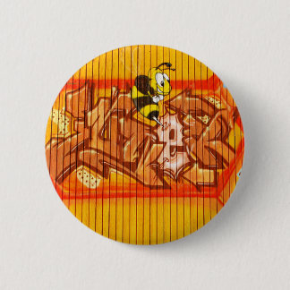 Macaron Rond 5 Cm Mur de graffiti de Wasp