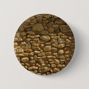 Macaron Rond 5 Cm Mur de pierre rustique