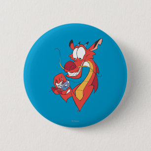 Macaron Rond 5 Cm Mushu et Cri-kee