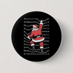 Macaron Rond 5 Cm Musicien Noël Drôle Père Noël Grimpe Mouton