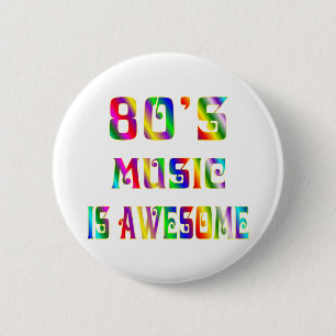 Macaron Rond 5 Cm musique 80s