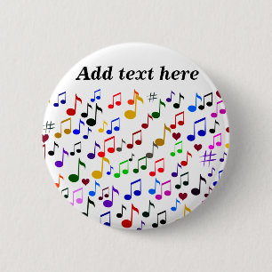 Macaron Rond 5 Cm Musique avec amour_