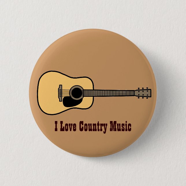 Macaron Rond 5 Cm Musique country (Devant)