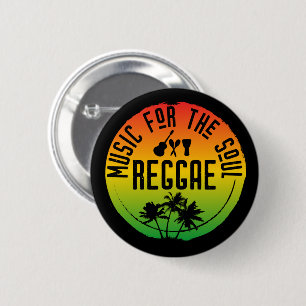 Macaron Rond 5 Cm Musique reggae pour l'amoureux du reggae soul