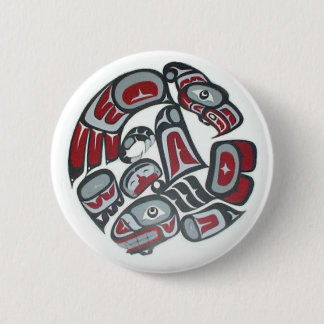 Macaron Rond 5 Cm Musique Totem tribal amérindien