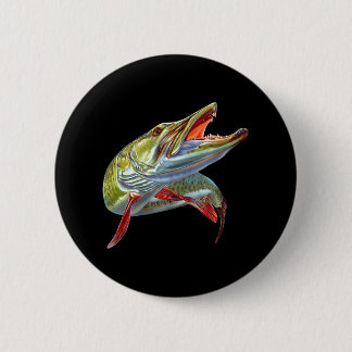 Macaron Rond 5 Cm Muskie Hunter Musky Pêcheur Lure Pêche à la mouche