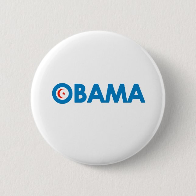 MACARON ROND 5 CM MUSLIM OBAMA (Devant)