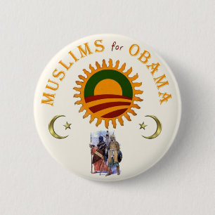 Macaron Rond 5 Cm Musulmans pour Obama