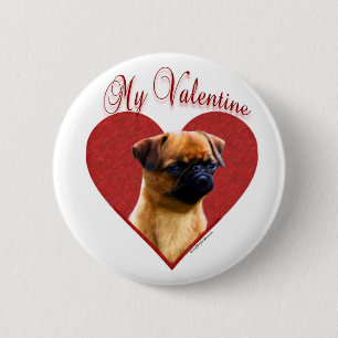 Macaron Rond 5 Cm My Brussels Griffon Valentine