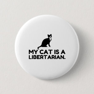 Macaron Rond 5 Cm My Cat is A Libertarian