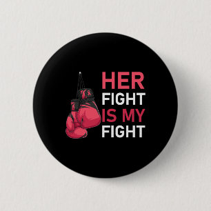 Macaron Rond 5 Cm My Fight Breast Cancer Awareness Fami