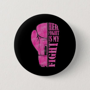 Macaron Rond 5 Cm My Fight Breast Cancer Awareness Fami