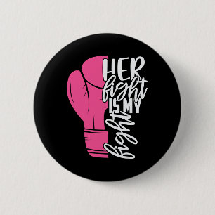 Macaron Rond 5 Cm My Fight Breast Cancer Awareness Fami