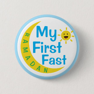 Macaron Rond 5 Cm My First Fast Kids Ramadan Award Gift Pin Button