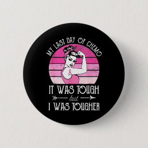 Macaron Rond 5 Cm My Last Day of Chemo Breast Cancer Chimiotherapy S
