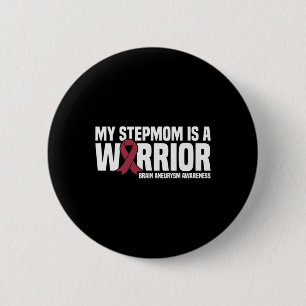 Macaron Rond 5 Cm My Stepmaman est un guerrier Cerveau Aneurysme Sen