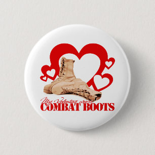 Macaron Rond 5 Cm My Valentine Wears Combat Boots