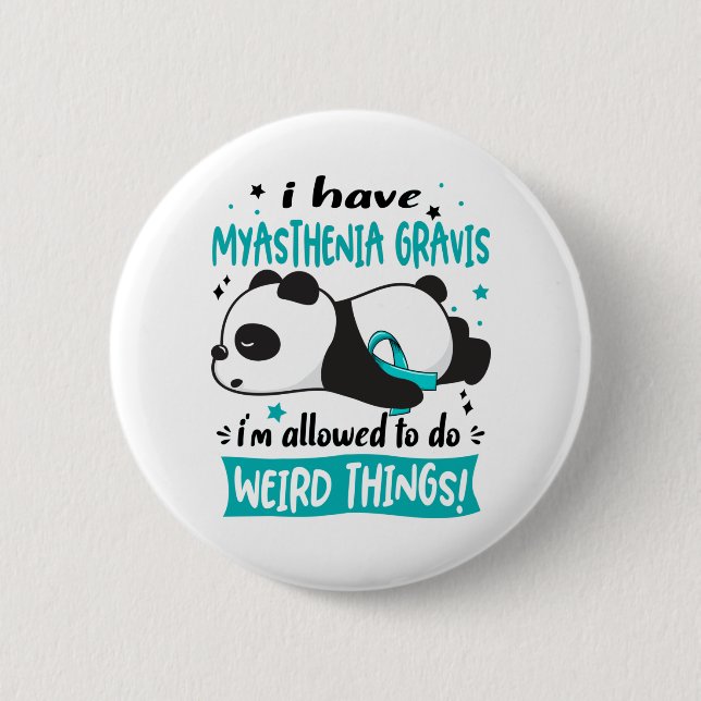 Macaron Rond 5 Cm Myasthénie Gravis Awareness Month Ribbon (Devant)