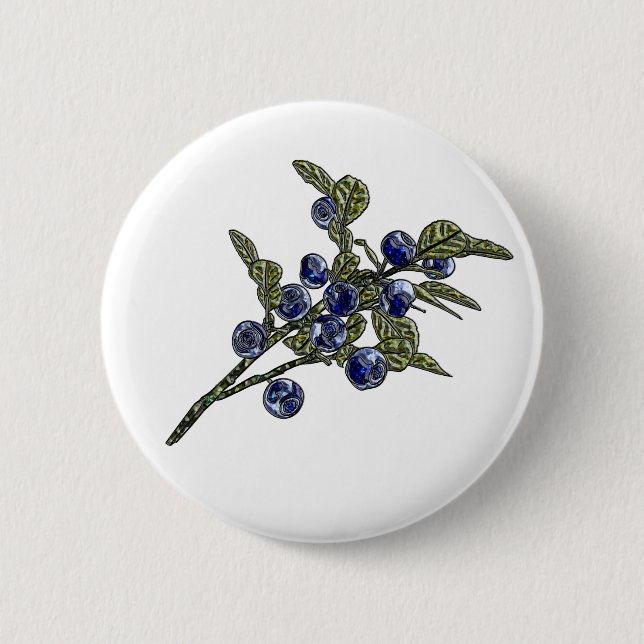Macaron Rond 5 Cm Myrtille (Devant)