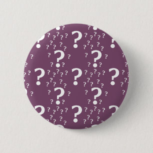 Macaron Rond 5 Cm Mystère question marque énigme puzzle mauve