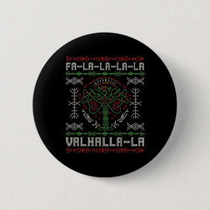 Macaron Rond 5 Cm Mythologie nordique - Yule Viking - Yggdrasil Noël