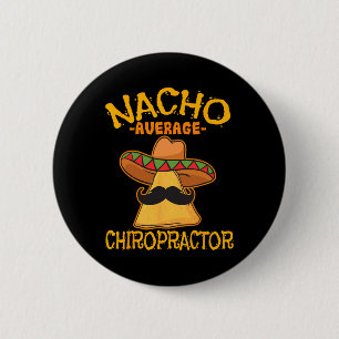 Macaron Rond 5 Cm Nacho Moyenne Chiropraticien Mexicain Cinco De May