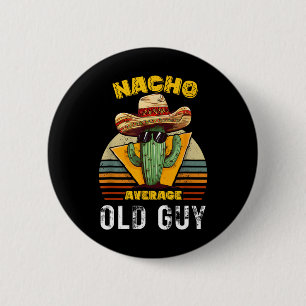 Macaron Rond 5 Cm Nacho Moyenne Vieux Guy Funny Mexicain Vintage Cin