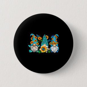 Macaron Rond 5 Cm Nains Mignons Avec Jardinier Papillon Tournesol Ét