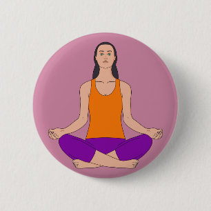 Macaron Rond 5 Cm Namaste Breath Yoga