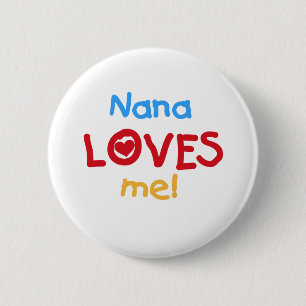 Macaron Rond 5 Cm Nana aime mes t-shirts et cadeaux