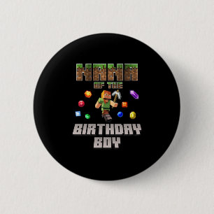 Macaron Rond 5 Cm Nana du garçon d'anniversaire Vidéo Joueur Pixel N
