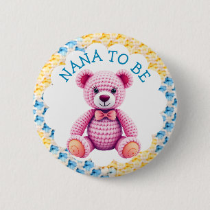 Macaron Rond 5 Cm Nana to Be Baby-Shower de garçon