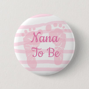 Macaron Rond 5 Cm Nana to be rose Girl Baby shower bouton