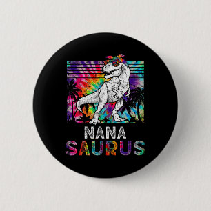 Macaron Rond 5 Cm Nanasaurus Dinosaure Nana Saurus Famille Étiquette