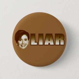 Macaron Rond 5 Cm Nancy Pelosi est un menteur