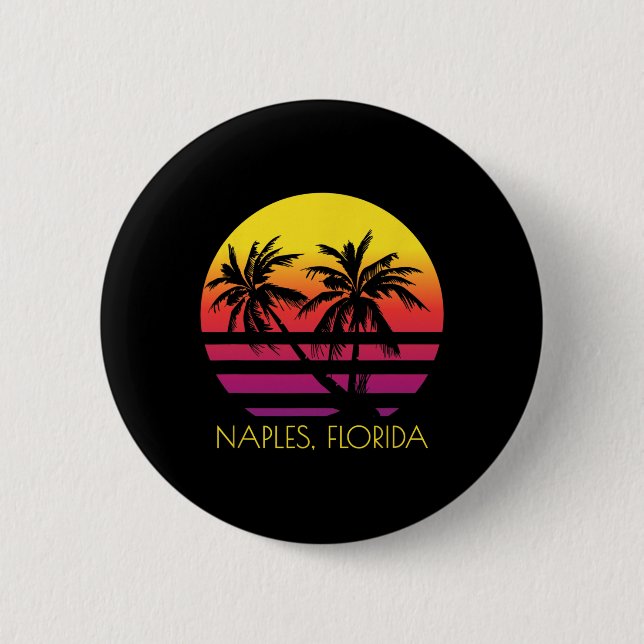 Macaron Rond 5 Cm Naples Floride (Devant)
