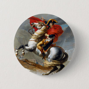 Macaron Rond 5 Cm Napoléon Bonaparte Peinture de Jacques-Louis David